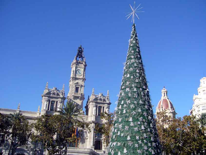 PLAZA AYUNTAMIENTO EN NAVIDAD VALENCIA