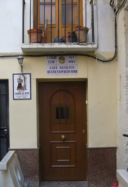 casa natalicia beato gaspar bono calle cañete valencia